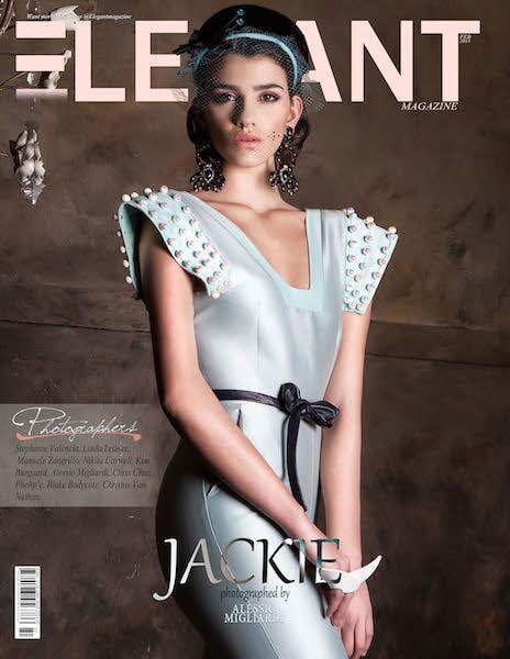 Copertina Elegant Magazine — Jackie, fotografata da Alessio Migliardi